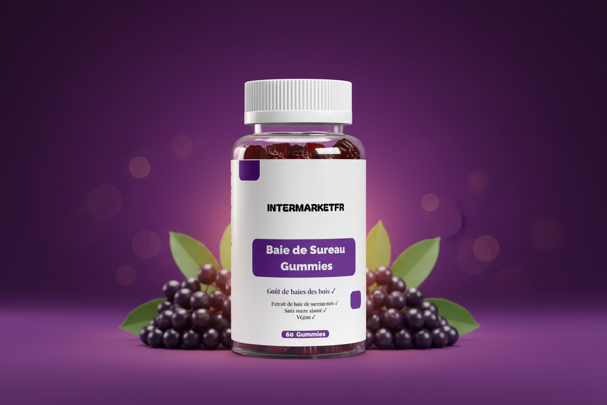 Baie de Sureau + Vitamine C + Zinc - 60 Gummies